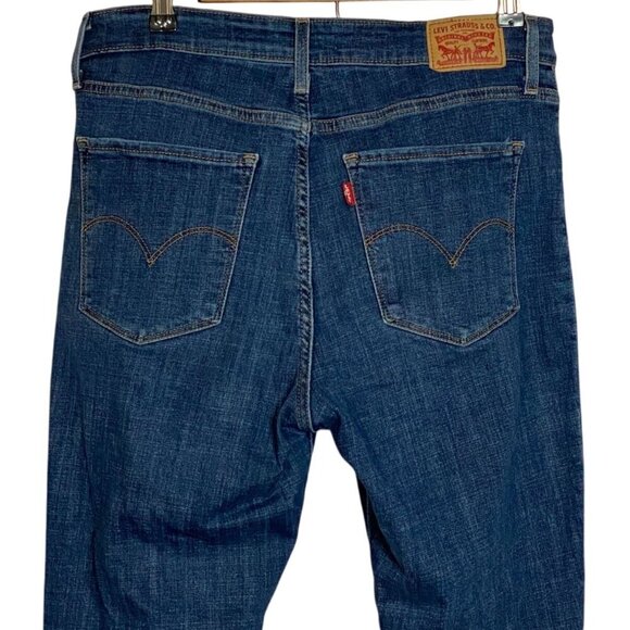 Levis 721 High Rise Skinny Jeans Womens Size 31 Distressed Blue Denim - Picture 6 of 7